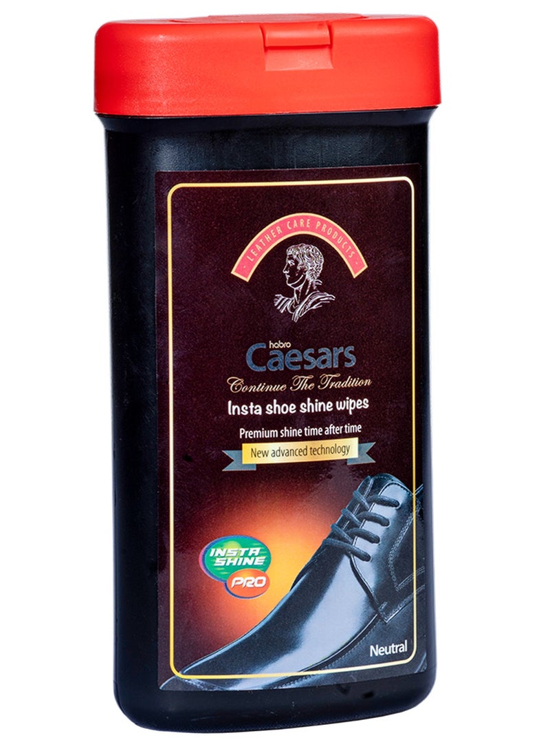 هابرو سيزار مناديل تلميع الأحذية سيزرز نيوترال إنستا، لمعان فاخر يدوم طويلاً - Image 2